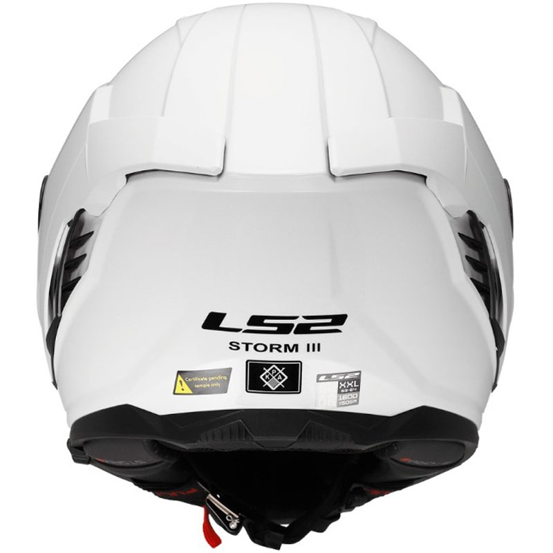 Pilnas motociklo šalmas LS2 FF818 Storm III Solid blizgiai baltas