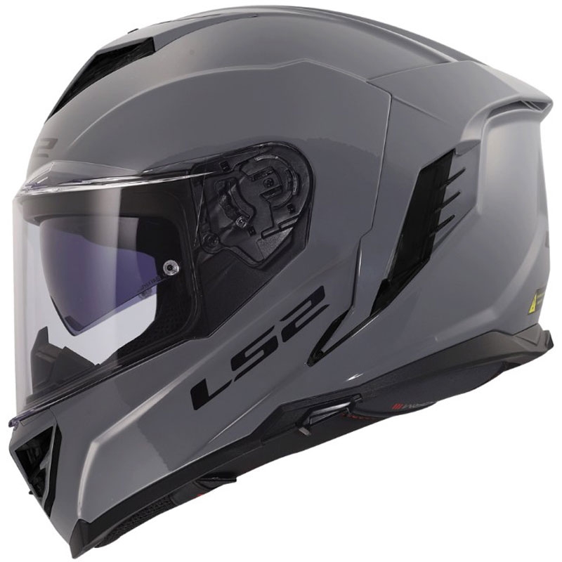 Pilnas motociklo šalmas LS2 FF818 Storm III Solid blizgiai pilkas