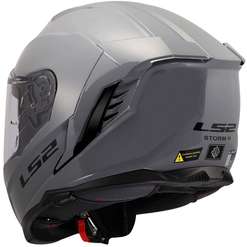 Pilnas motociklo šalmas LS2 FF818 Storm III Solid blizgiai pilkas