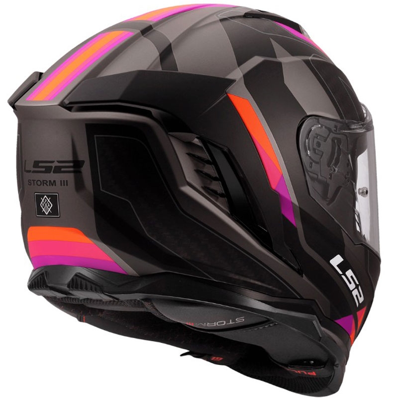 Uždaras motociklo šalmas LS2 FF818 Storm III Sports matinės violetinės spalvos