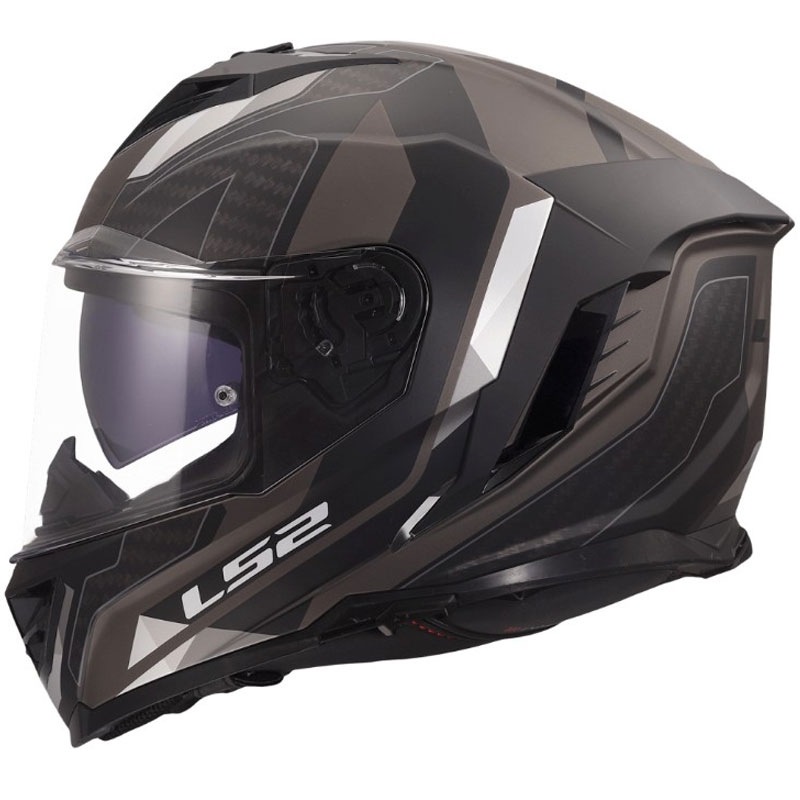 Uždaras motociklo šalmas LS2 FF818 Storm III Sports matinės juodos-pilkos spalvos