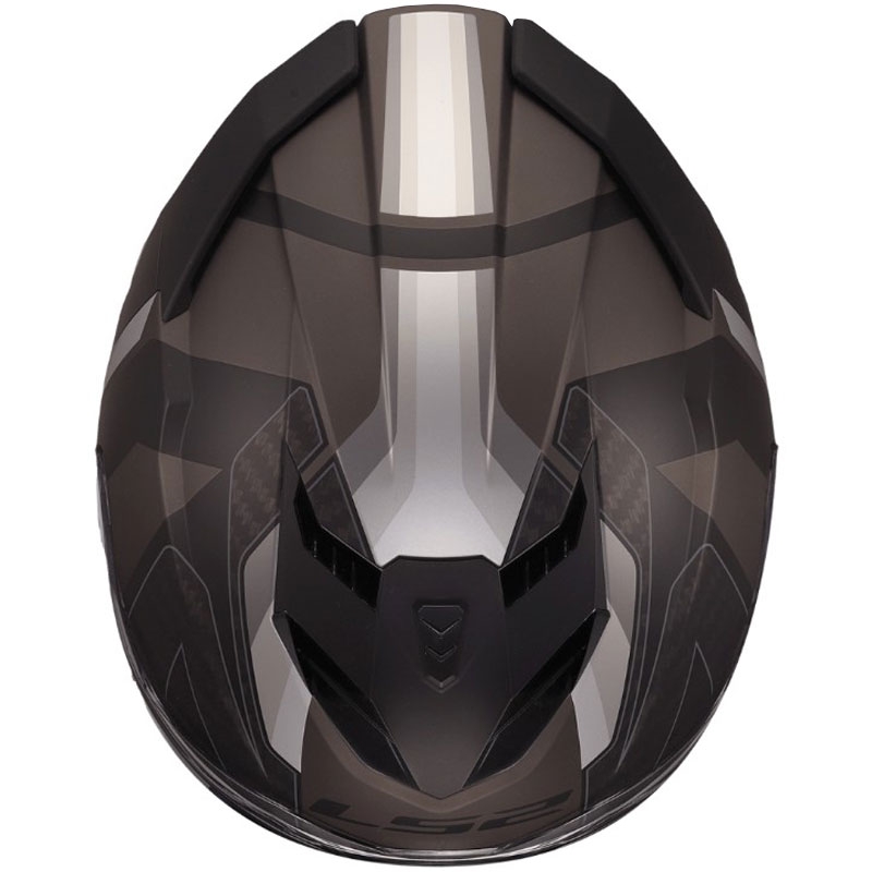 Uždaras motociklo šalmas LS2 FF818 Storm III Sports matinės juodos-pilkos spalvos
