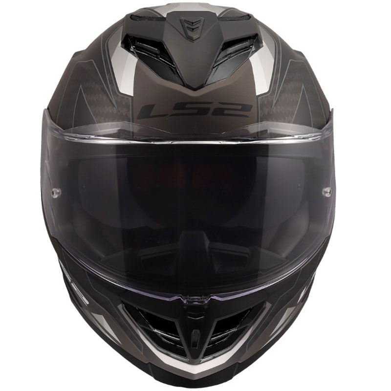 Uždaras motociklo šalmas LS2 FF818 Storm III Sports matinės juodos-pilkos spalvos