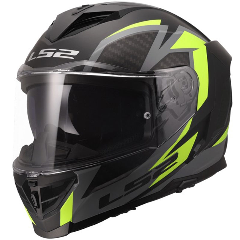 Uždaras motociklo šalmas LS2 FF818 Storm III Dynamo juodas-geltonas