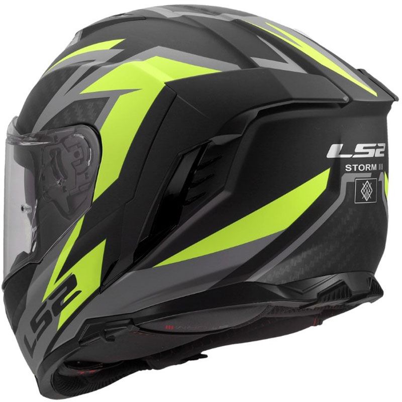 Uždaras motociklo šalmas LS2 FF818 Storm III Dynamo juodas-geltonas