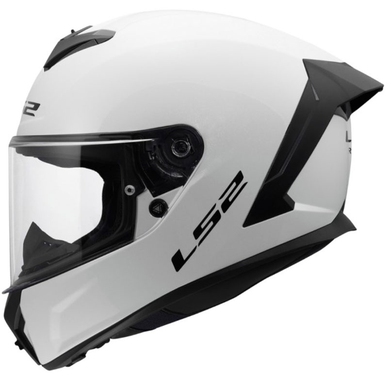 Uždaras motociklo šalmas LS2 FF820 Rapid III Solid blizgiai baltas