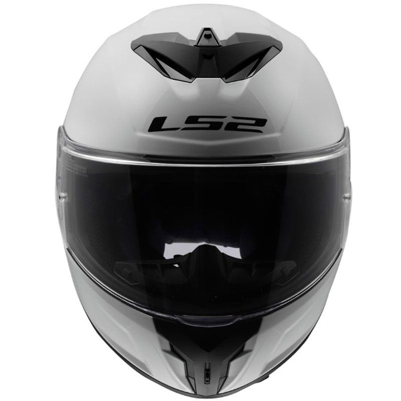 Uždaras motociklo šalmas LS2 FF820 Rapid III Solid blizgiai baltas