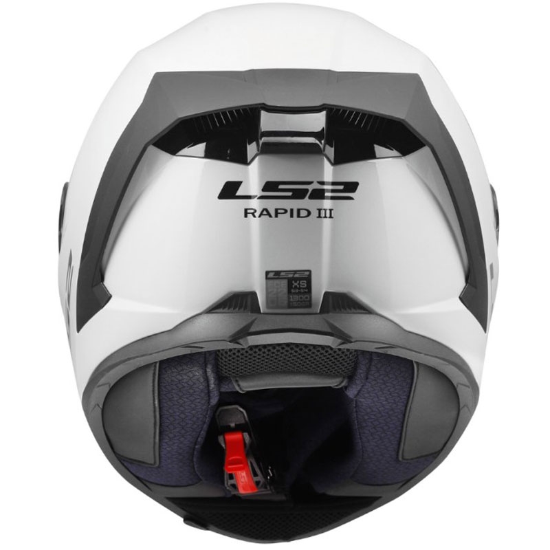 Uždaras motociklo šalmas LS2 FF820 Rapid III Solid blizgiai baltas