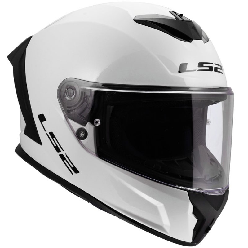 Uždaras motociklo šalmas LS2 FF820 Rapid III Solid blizgiai baltas