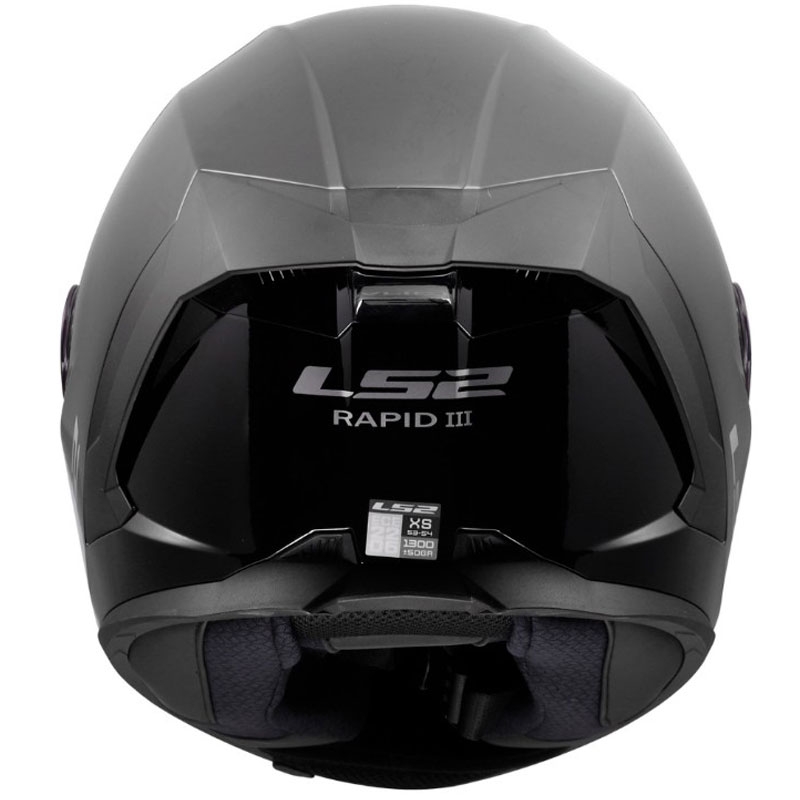 Uždaras motociklo šalmas LS2 FF820 Rapid III Solid blizgi juoda