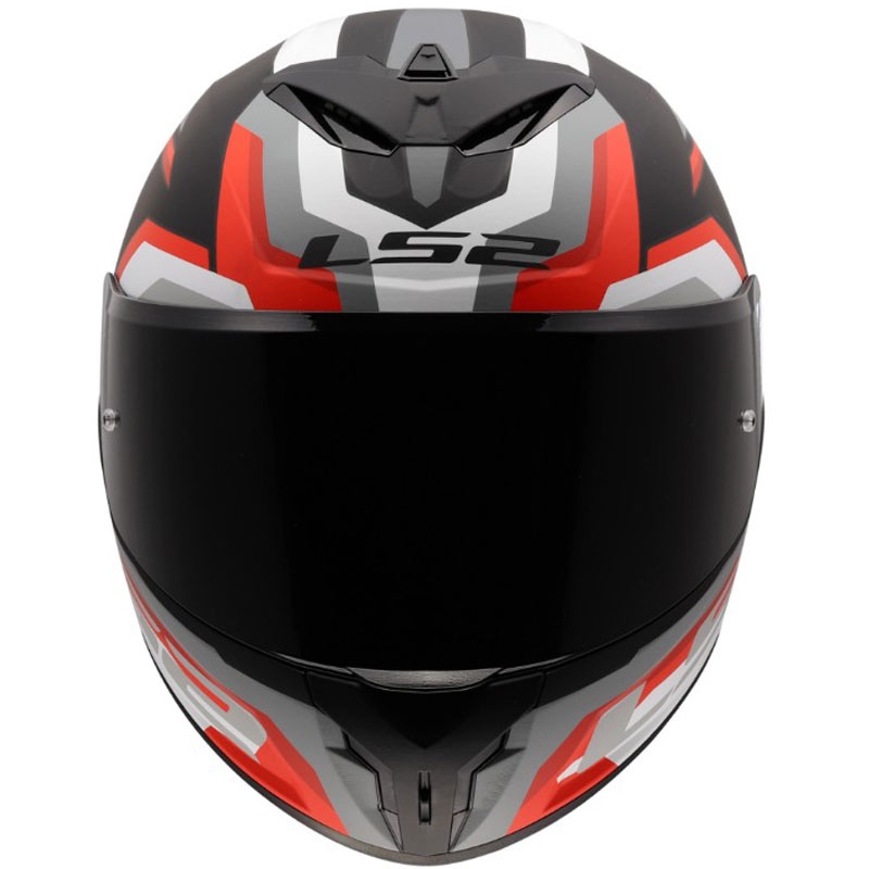 Uždaras motociklo šalmas LS2 FF820 Rapid III Hyper matinė juoda-raudona