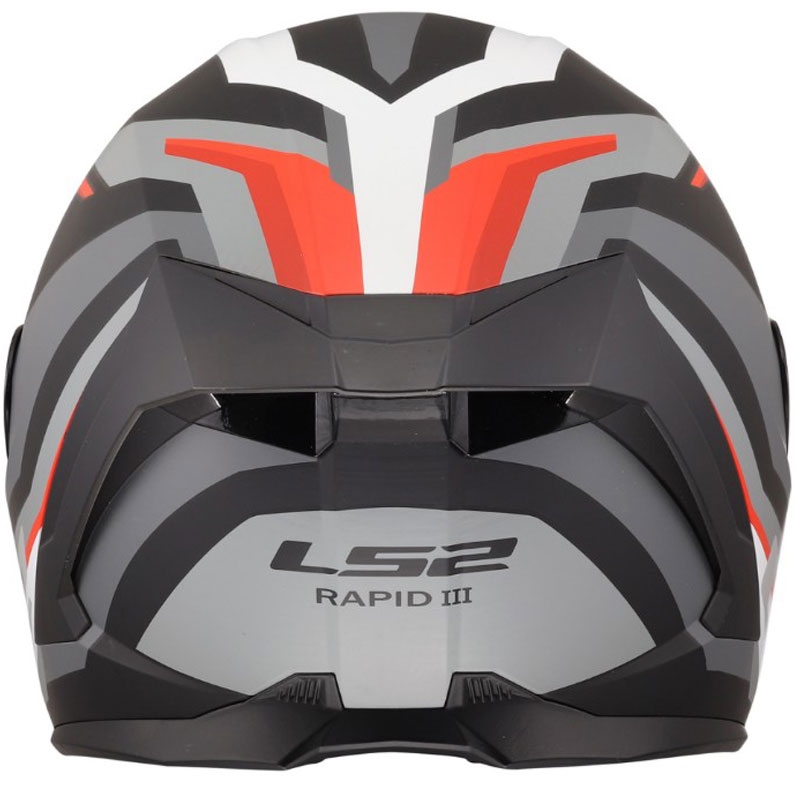 Uždaras motociklo šalmas LS2 FF820 Rapid III Hyper matinė juoda-raudona