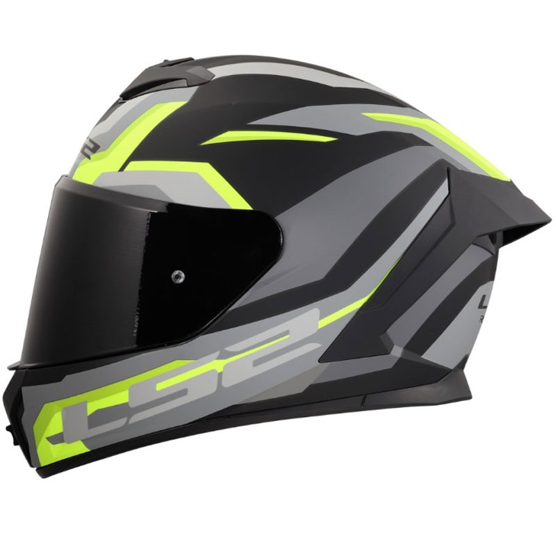 LS2 FF820 Rapid III Hyper uždaras motociklo šalmas matinė juoda-geltona