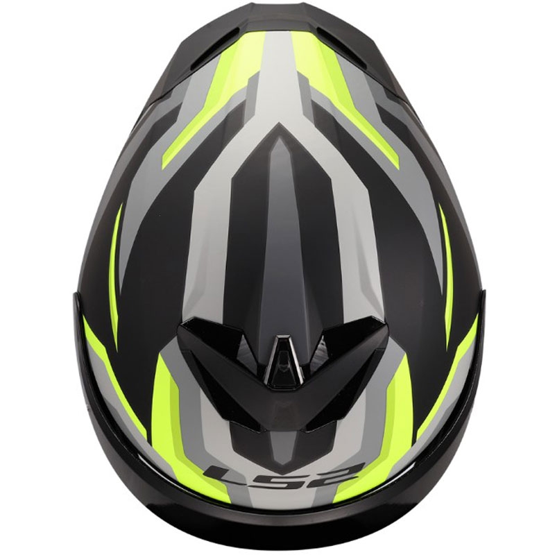 LS2 FF820 Rapid III Hyper uždaras motociklo šalmas matinė juoda-geltona