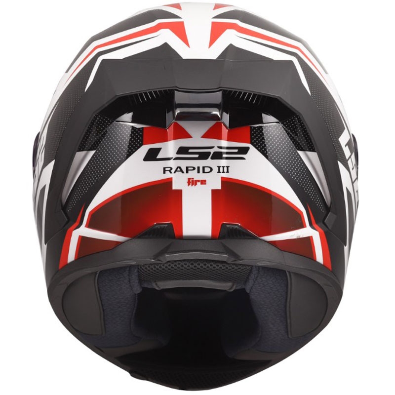 LS2 FF820 Rapid III Xtrem uždaras motociklo šalmas, blizgiai balta-juoda-raudona