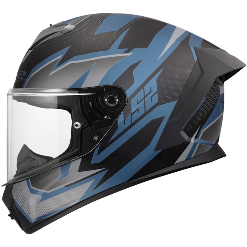 LS2 FF820 Rapid III Xtrem uždaras motociklo šalmas, matinės juodos-mėlynos-benzinės spalvos