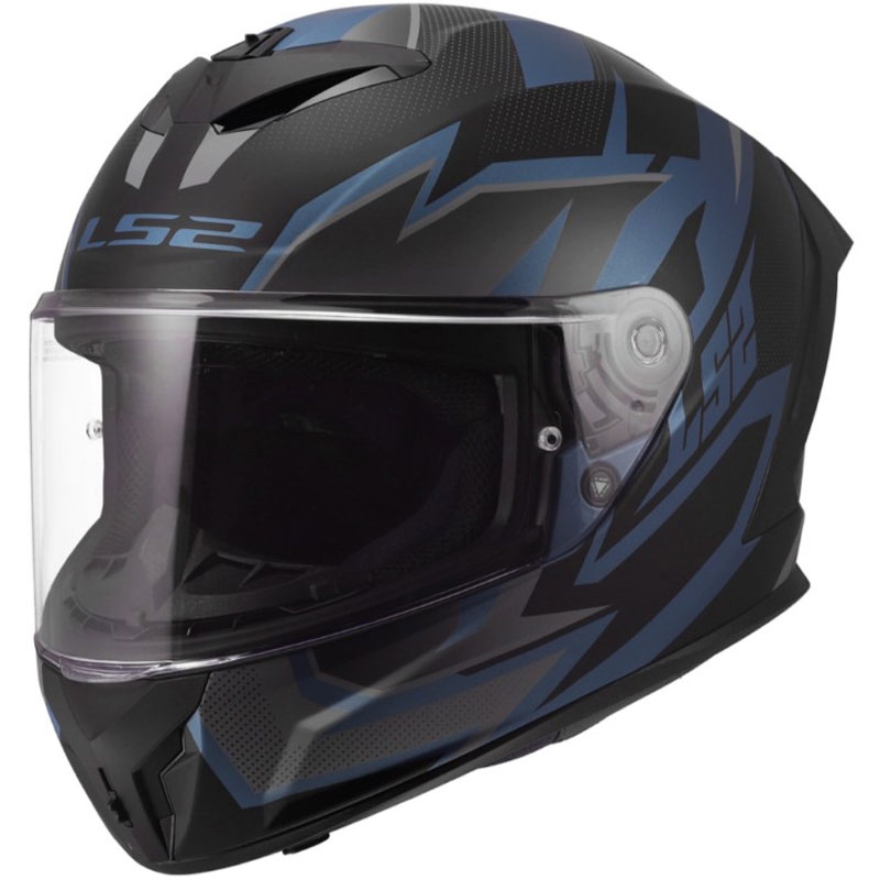 LS2 FF820 Rapid III Xtrem uždaras motociklo šalmas, matinės juodos-mėlynos-benzinės spalvos