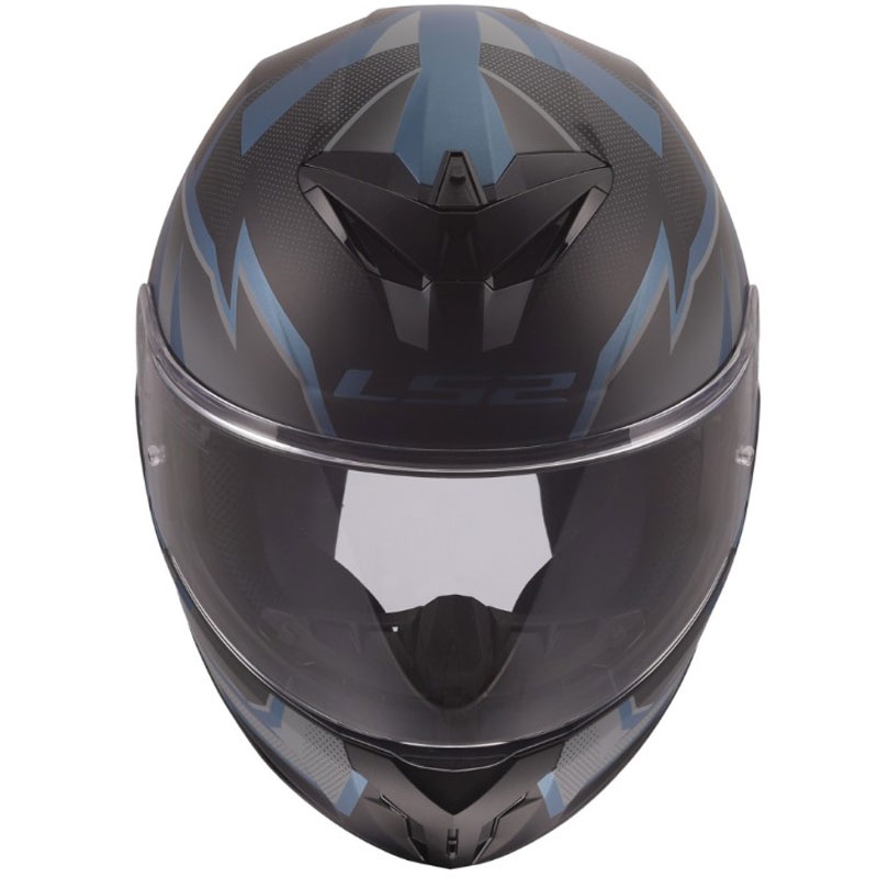 LS2 FF820 Rapid III Xtrem uždaras motociklo šalmas, matinės juodos-mėlynos-benzinės spalvos