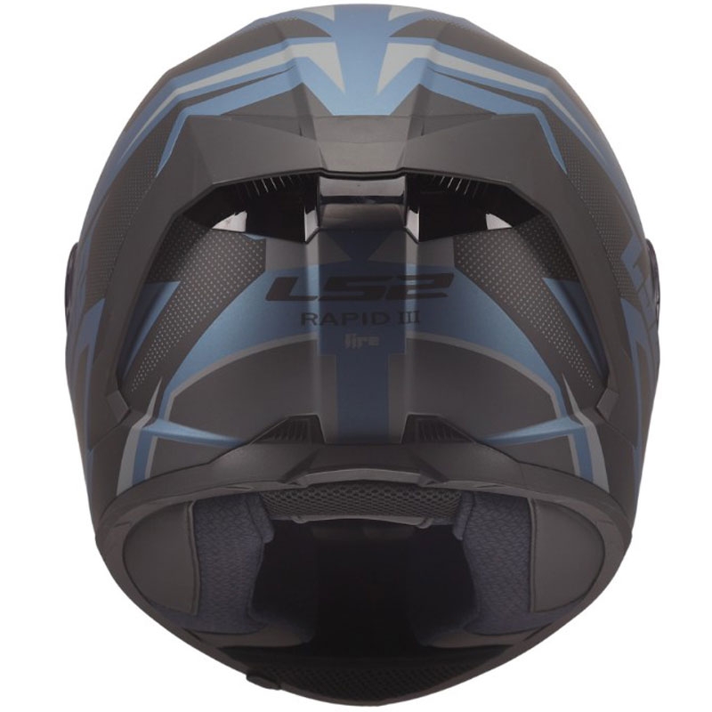 LS2 FF820 Rapid III Xtrem uždaras motociklo šalmas, matinės juodos-mėlynos-benzinės spalvos