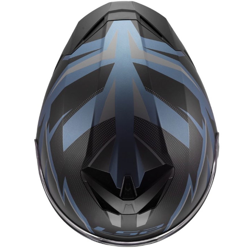 LS2 FF820 Rapid III Xtrem uždaras motociklo šalmas, matinės juodos-mėlynos-benzinės spalvos