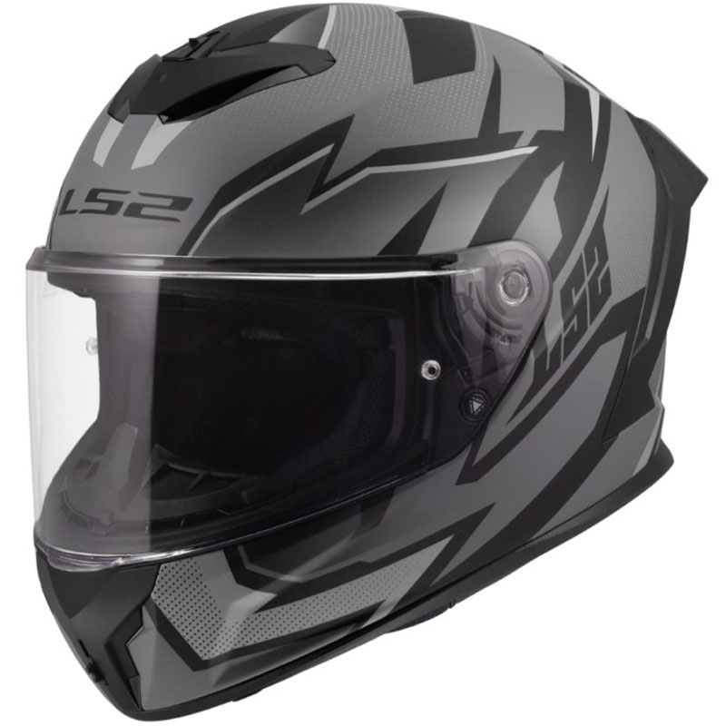 Uždaras motociklo šalmas LS2 FF820 Rapid III Xtrem matinės juodos-pilkos spalvos