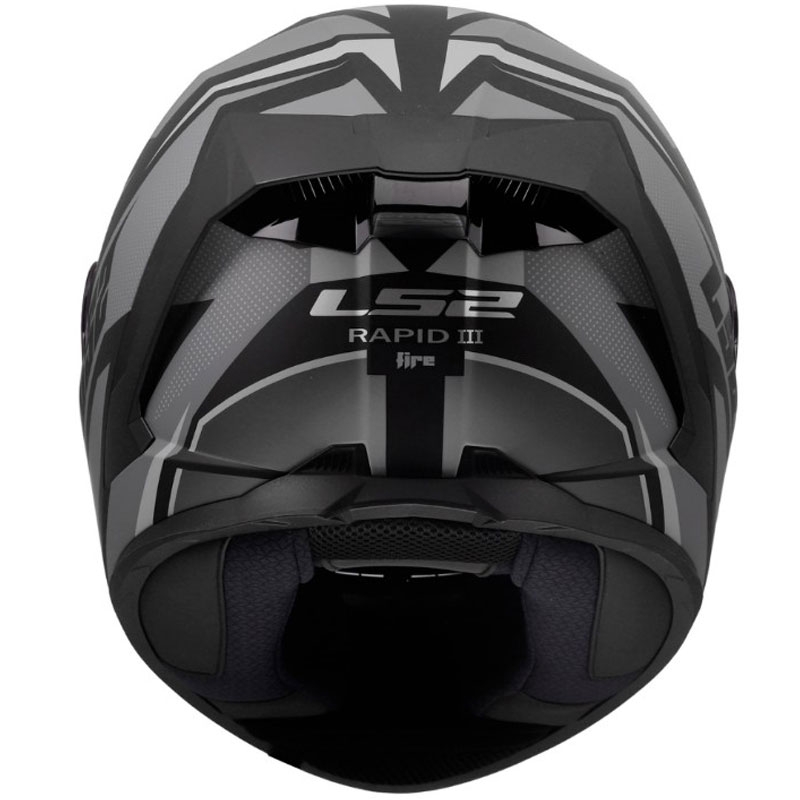 Uždaras motociklo šalmas LS2 FF820 Rapid III Xtrem matinės juodos-pilkos spalvos