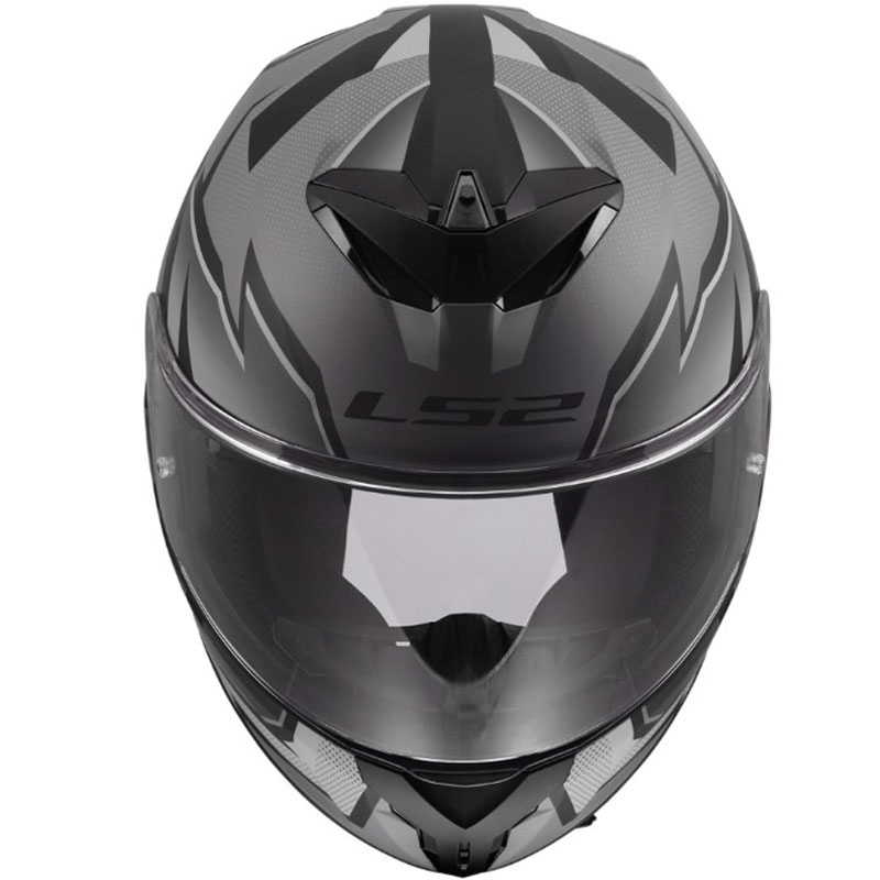 Uždaras motociklo šalmas LS2 FF820 Rapid III Xtrem matinės juodos-pilkos spalvos