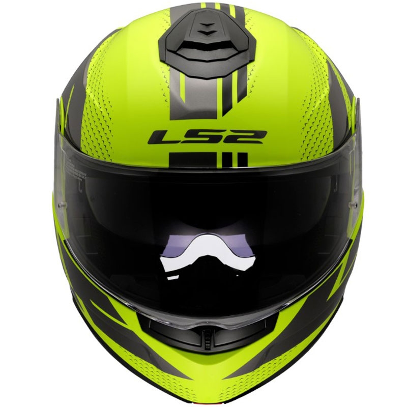 Atlenkiamas šalmas LS2 FF908 Strobe II Code blizgi fluorescencinė geltona-juoda