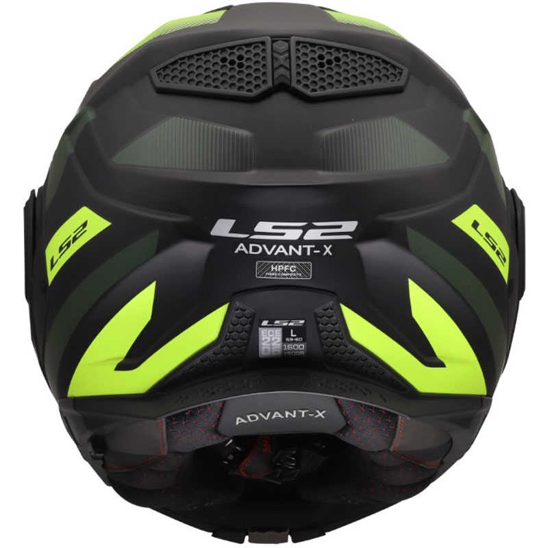 Atlenkiamas motociklo šalmas LS2 FF901 Advant X Nova matinės fluorescencinės geltonos-juodos spalvos