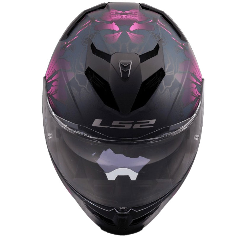 LS2 FF818 Storm III Burst uždaras motociklo šalmas, juodas-rožinis