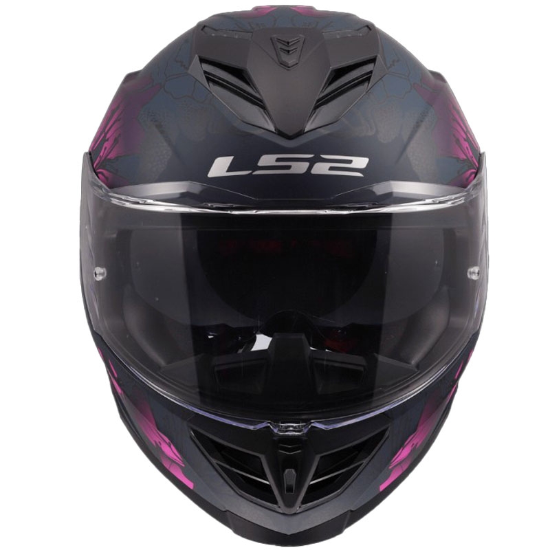 LS2 FF818 Storm III Burst uždaras motociklo šalmas, juodas-rožinis