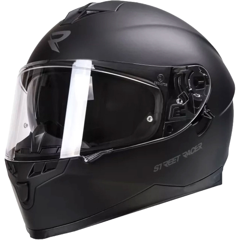 Integruotas motociklininko šalmas Street Racer Magna juodas matinis