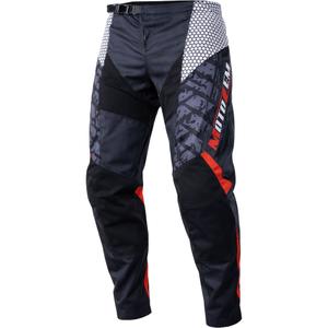 MotoZem Ground MX kroso kelnės juodos-baltos-raudonos