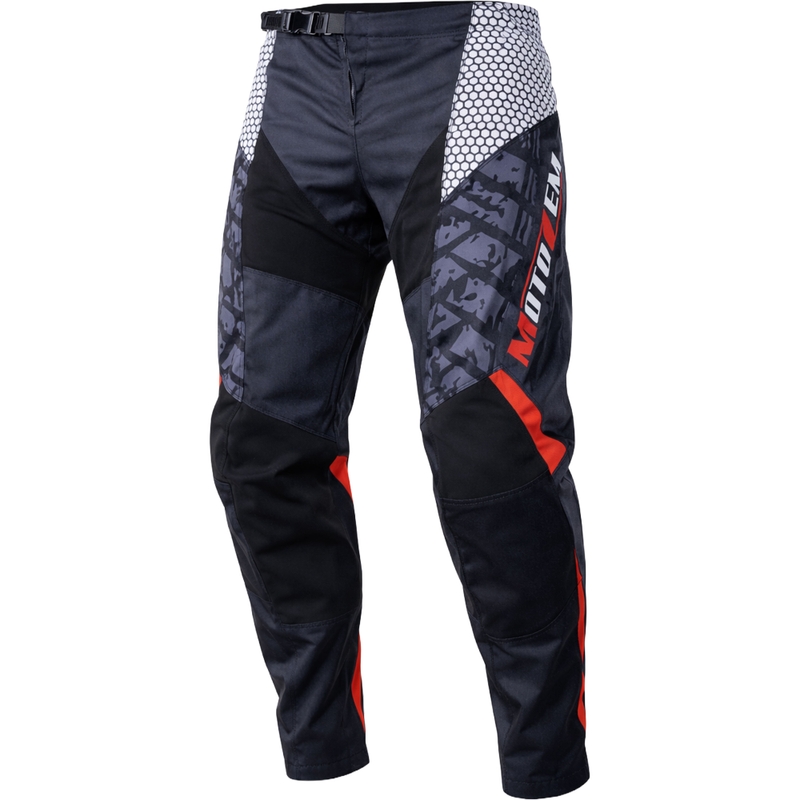 MotoZem Ground MX kroso kelnės juodos-baltos-raudonos