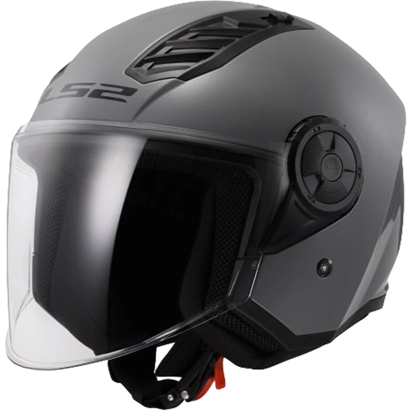 Atviras motociklininko šalmas LS2 OF616 Airflow II Solid Nardo Grey
