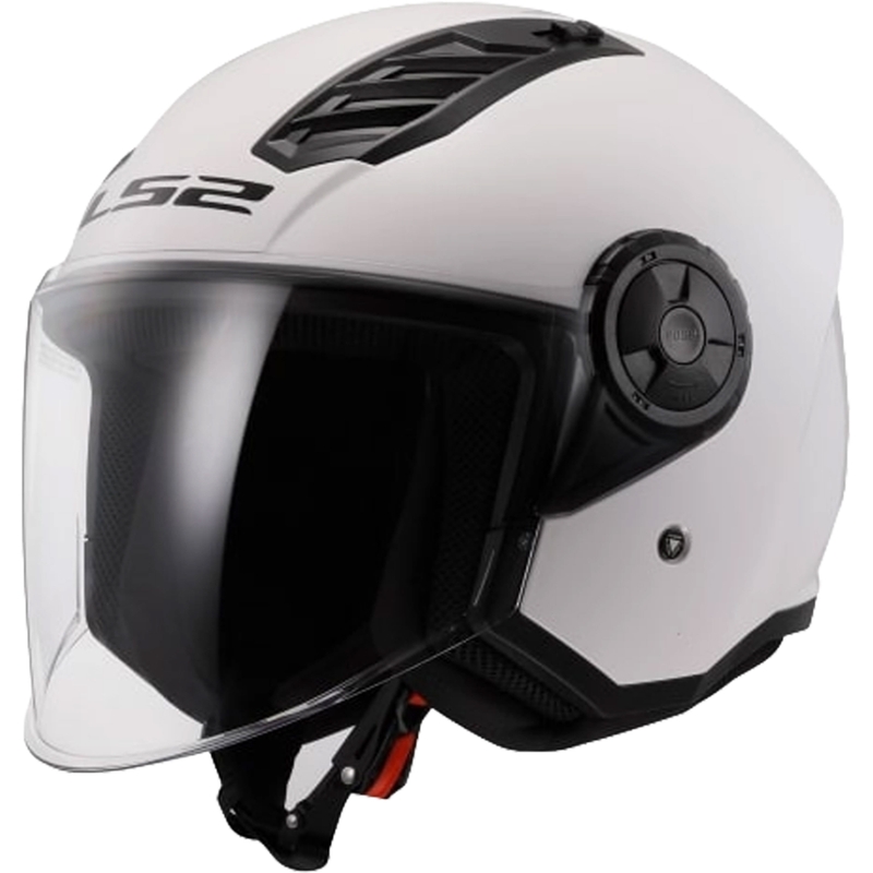 LS2 OF616 Airflow II Solid Gloss White Atviras motociklininko šalmas
