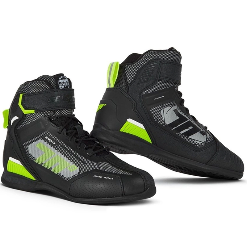 Motociklininko batai SEVENTY DEGREES SD-BR2 Veloce juoda-fluo geltona