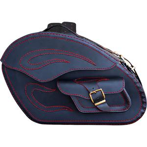 Odiniai motociklų krepšiai RSA S266A juodi-raudoni