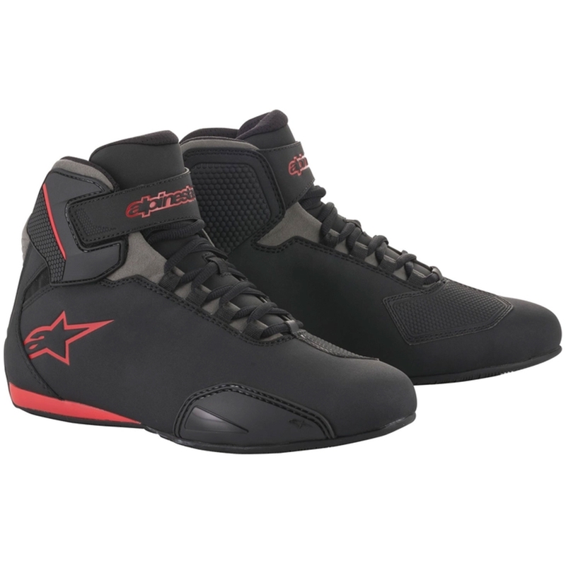 "Alpinestars" sektoriaus juodai raudoni motociklininko batai