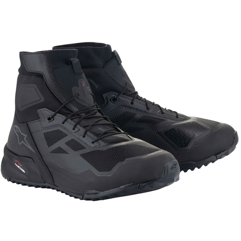 Alpinestars CR-1 juodi ir tamsiai pilki motociklininko batai