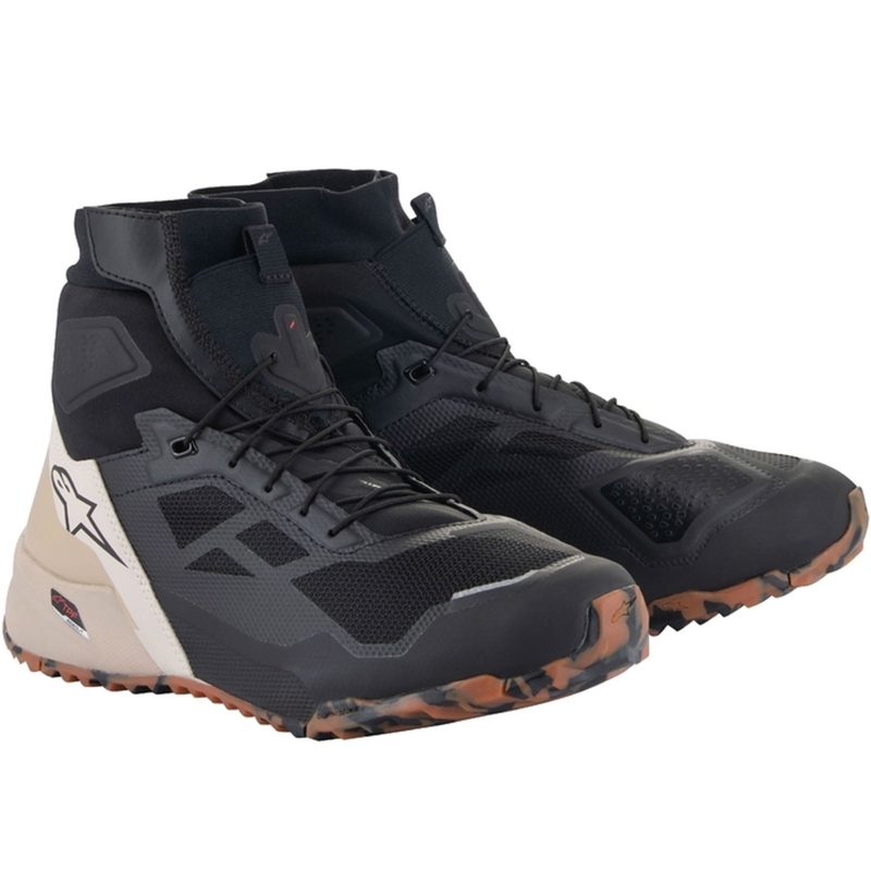 Alpinestars CR-1 juodos ir šviesiai rudos spalvos motociklininko batai