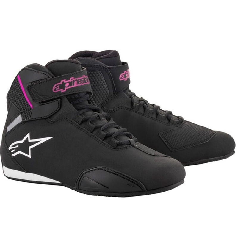Alpinestars Stella Sector Moterų motociklininkų batai juodai violetinės spalvos