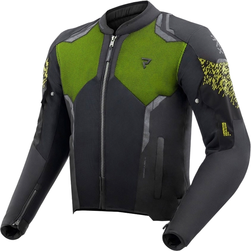 Motociklininko striukė Rebelhorn Jax black-fluo yellow