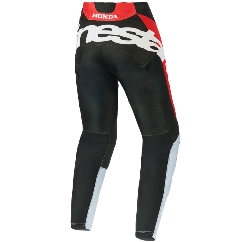 Alpinestars Racer Veil Honda krosinės kelnės juodos-pilkos-raudonos-geltonos