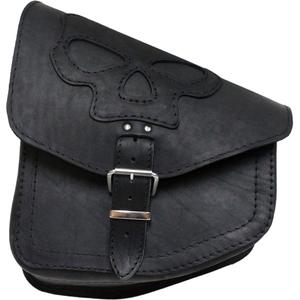 Odinis motociklo krepšys RSA S66 Skull HD Softail, juodas