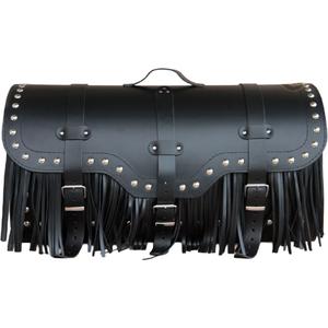 Odinis motociklo dėklas su spyna, kniedėmis ir kutais RSA K165 juodas