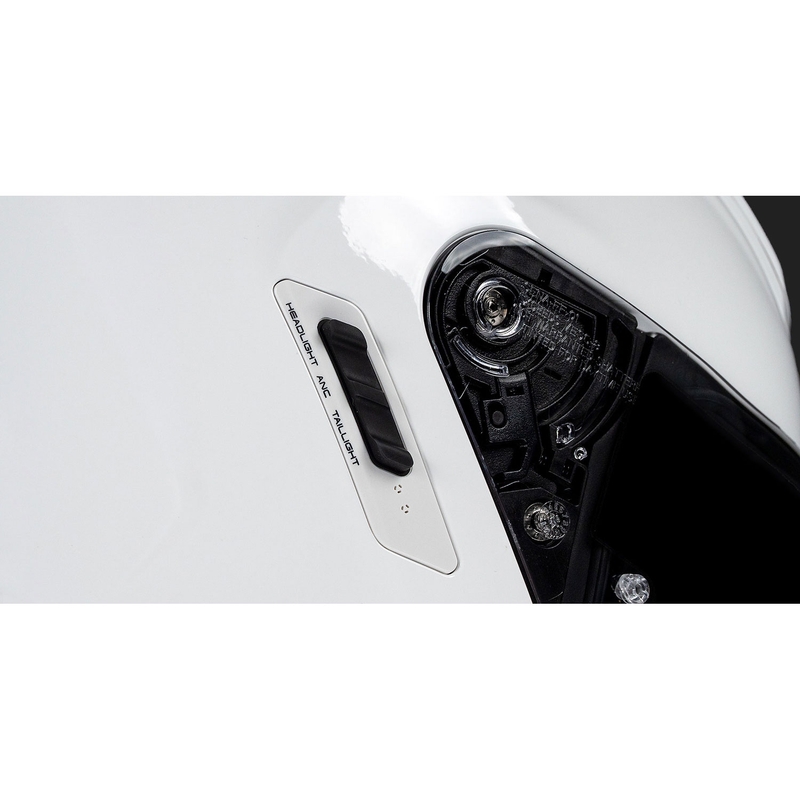 SENA Phantom motociklo šalmas su tinklelio ausinėmis, blizgiai juodas
