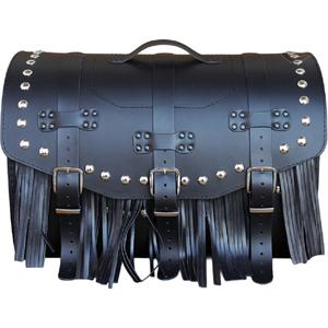 Odinis motociklo dėklas su spyna, kniedėmis ir kutais RSA K451 juodas