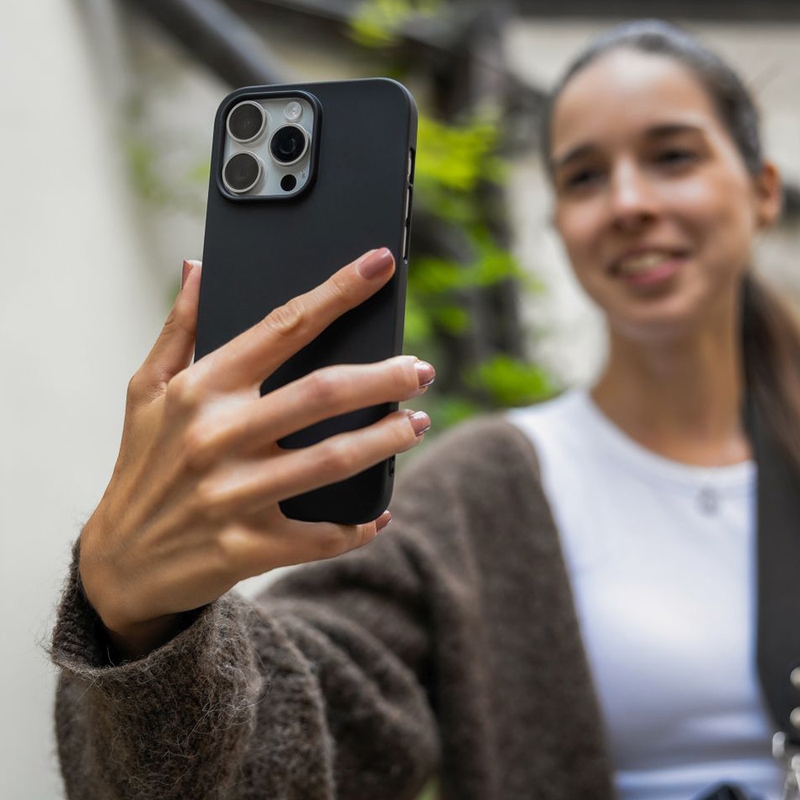 „FIXED Story“ guminis galinis telefono dėklas, skirtas „Xiaomi Redmi Note 15 Pro 5G“, juodas