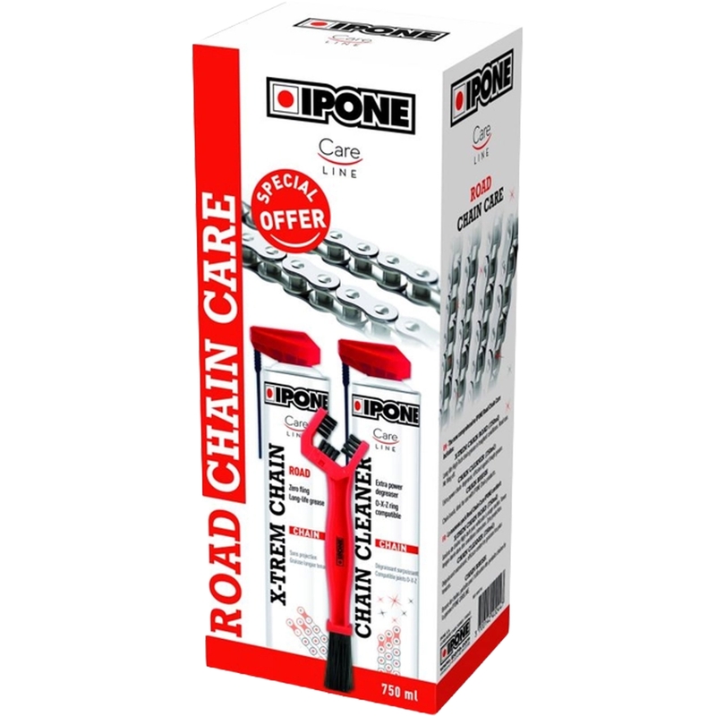 "Ipone Road Chain Care" grandinės valymo ir tepimo rinkinys